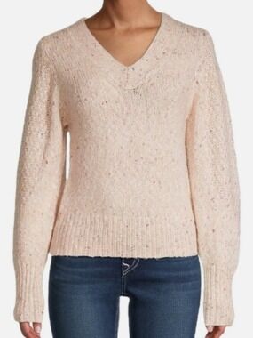 Magaschoni Women's Alpaca Blend V Neck Sweater Size L
